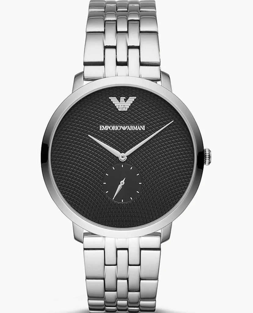 Emporio Armani Classic Quartz Black Dial Silver Steel Strap Watch For Men - AR11161 Buy Now By Emporio Armani