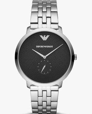 Emporio Armani Classic Quartz Black Dial Silver Steel Strap Watch For Men - AR11161 Buy Now By Emporio Armani
