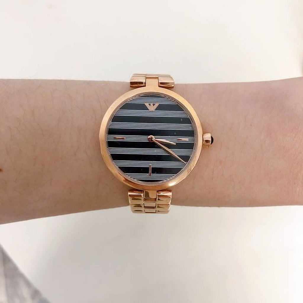 Emporio Armani Arianna Quartz Grey Dial Rose Gold Steel Strap Watch For Women - AR11220 Buy Now By Emporio Armani