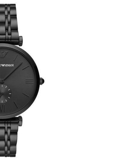 Emporio Armani Gianni T Bar Analog Black Dial Black Steel Strap Watch For Men - AR11299 Buy Now By Emporio Armani