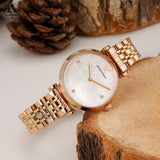 Emporio Armani Gianni T Bar Quartz Mother of Pearl Dial Rose Gold Steel Strap Watch For Women - AR11385 Buy Now By Emporio Armani