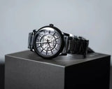 Emporio Armani Meccanico Skeleton Black Dial Black Steel Strap Watch For Men - AR60045 Buy Now By Emporio Armani