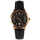 Emporio Armani Classic Black Dial Black Leather Strap Watch For Women - AR9022 Buy Now By Emporio Armani