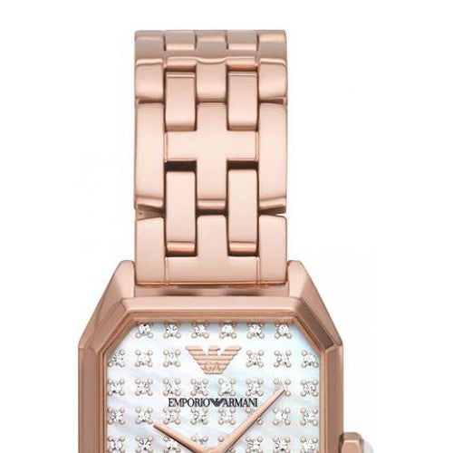 Emporio Armani Gioia Quartz Mother of Pearl Dial Rose Gold Steel Strap Watch For Women - AR11389 Buy Now By Emporio Armani