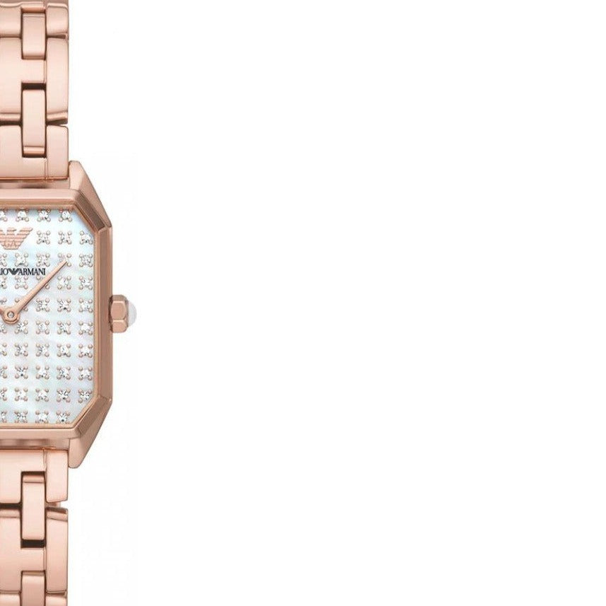 Emporio Armani Gioia Quartz Mother of Pearl Dial Rose Gold Steel Strap Watch For Women - AR11389 Buy Now By Emporio Armani