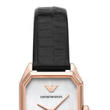 Emporio Armani Gioia Quartz Mother of Pearl Dial Black Leather Strap Watch For Women - AR11390 Buy Now By Emporio Armani