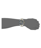 Emporio Armani Tazio Chronograph Blue Dial Gold & Silver Stainless Steel Strap Watch For Men - AR8030 Buy Now By Emporio Armani