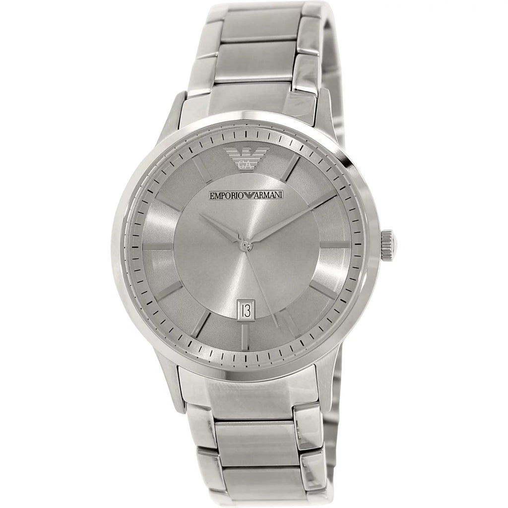 Emporio Armani Classic Quartz White Dial Silver Steel Strap Watch For Men - AR2430 Buy Now By Emporio Armani