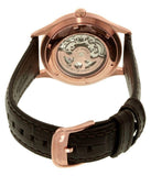 Emporio Armani Meccanico White Skeleton Dial Black Leather Strap Watch For Men - AR1924 Buy Now By Emporio Armani