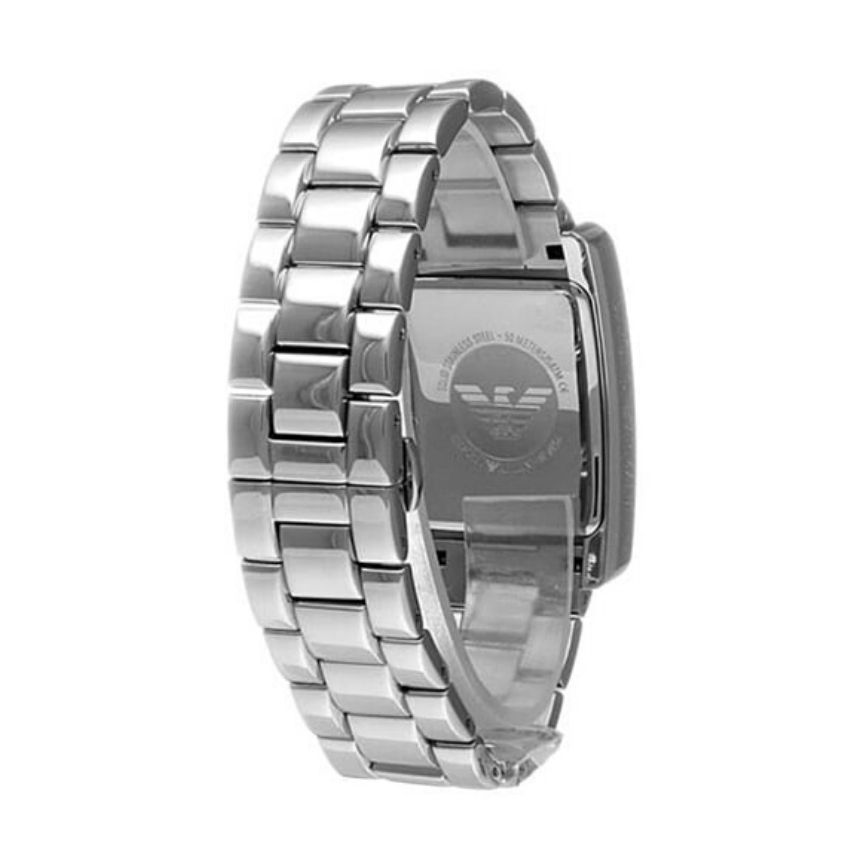 Emporio Armani Classic Black Dial Silver Stainless Steel Strap Watch For Men - AR0156 Buy Now By Emporio Armani