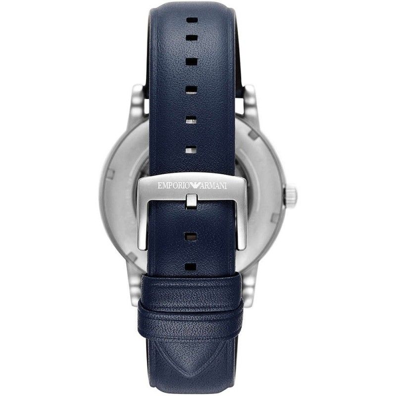Emporio Armani Luigi Chronograph Blue Dial Black Leather Strap Watch For Men - AR60011 Buy Now By Emporio Armani