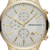 Emporio Armani Renato Chronograph White Dial Gold Steel Strap Watch For Men - AR11332 Buy Now By Emporio Armani