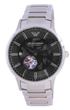 Emporio Armani Meccanico Automatic Black Dial Silver Steel Strap Watch For Men - AR60055 Buy Now By Emporio Armani