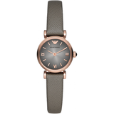 Emporio Armani Gianni T Bar Quartz Gray Dial Gray Leather Strap Watch For Women - AR1727 Buy Now By Emporio Armani
