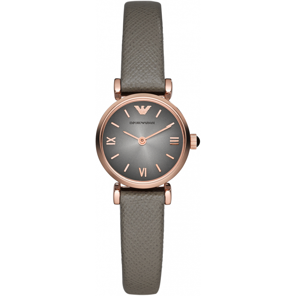 Emporio Armani Gianni T Bar Quartz Gray Dial Gray Leather Strap Watch For Women - AR1727 Buy Now By Emporio Armani