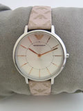 Emporio Armani Gianni T Bar Quartz Silver Dial Beige Leather Strap Watch For Women - AR80007 Buy Now By Emporio Armani