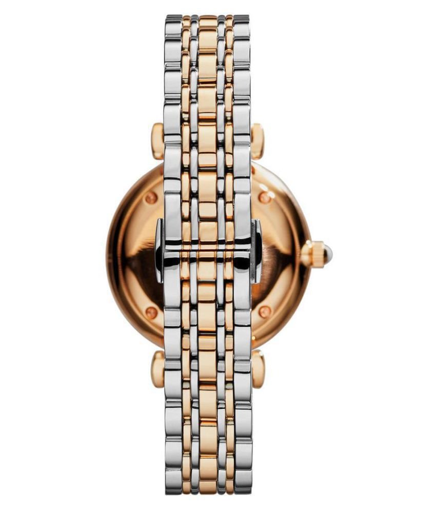 Emporio Armani Gianni T Bar Grey Dial Two Tone Stainless Steel Watch For Women - AR1725 Buy Now By Emporio Armani