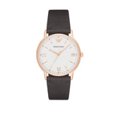 Emporio Armani Dress Quartz White Dial Brown Leather Strap Watch For Men - AR11011 Buy Now By Emporio Armani