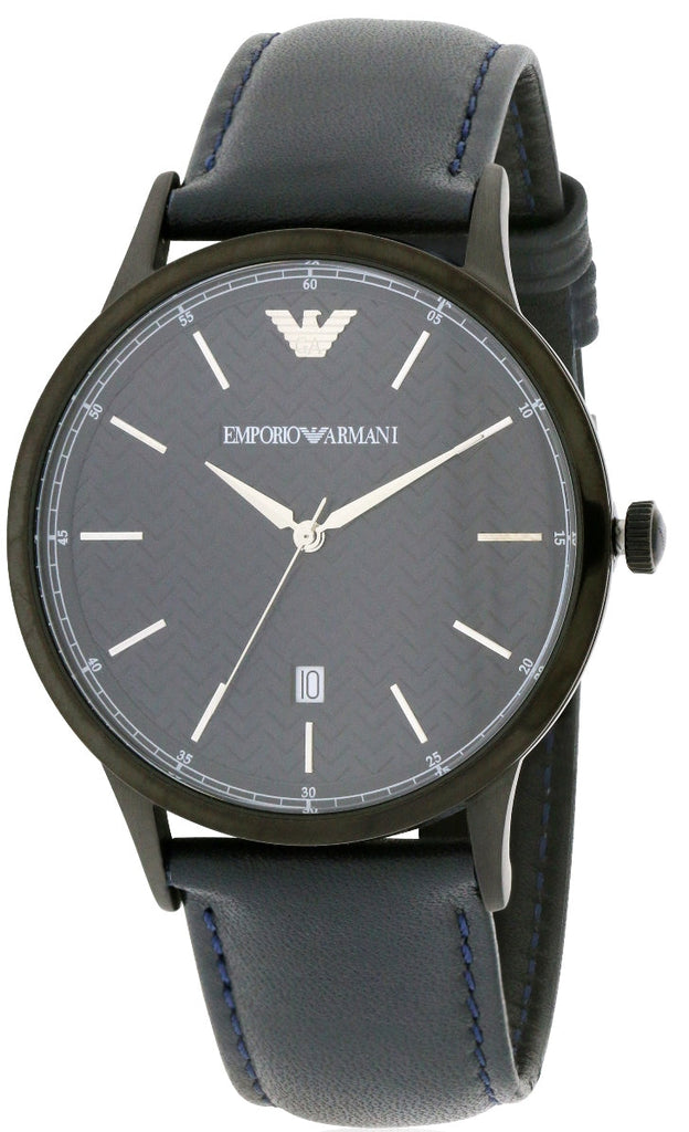 Emporio Armani Renato Blue Dial Blue Leather Strap Watch For Men - AR2479 Buy Now By Emporio Armani