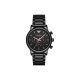 Emporio Armani Luigi Ceramic Chronograph Black Dial Black Strap Watch For Men - AR1509 Buy Now By Emporio Armani
