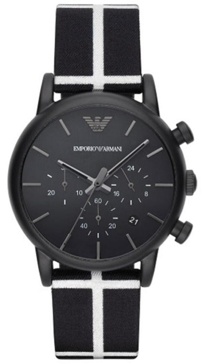 Emporio Armani Classic Black Dial Black Leather Strap Watch For Men - AR1860 Buy Now By Emporio Armani