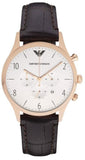 Emporio Armani Beta Chronograph White Dial Brown Leather Strap Watch For Men - AR1916 Buy Now By Emporio Armani