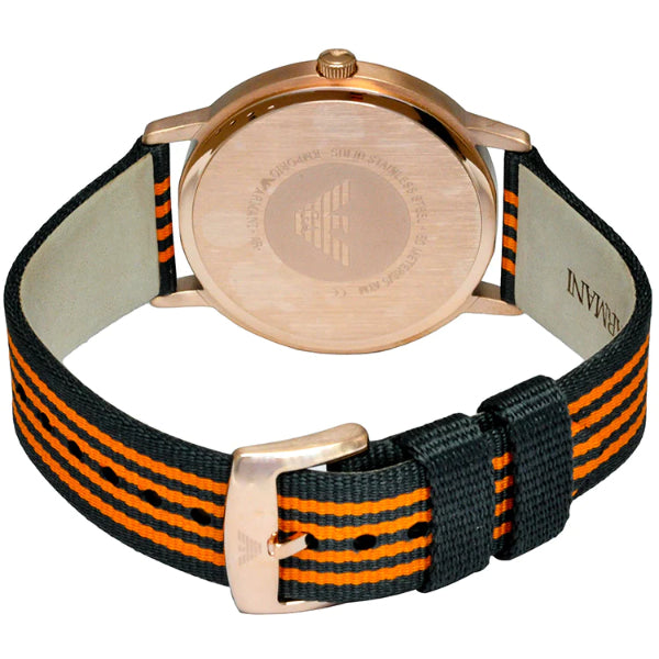 Emporio Armani Kappa Quartz Grey Dial Two Tone Nylon Strap Watch For Men - AR11014 Buy Now By Emporio Armani