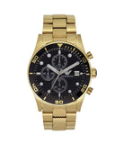 Emporio Armani Chronograph Black Dial Gold Steel Strap Watch For Men - AR5857 Buy Now By Emporio Armani