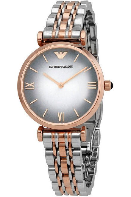 Emporio Armani Gianni T Bar Grey Dial Two Tone Stainless Steel Watch For Women - AR1725 Buy Now By Emporio Armani