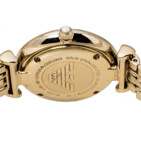 Emporio Armani Gianni T Bar Silver Dial Gold Stainless Steel Strap Watch For Women - AR1877 Buy Now By Emporio Armani