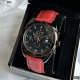 Emporio Armani Sportivo Chronograph Black Dial Red Leather Strap Watch For Men - AR5918 Buy Now By Emporio Armani