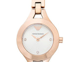 Emporio Armani Chiara Silver Dial Rose Gold Steel Strap Watch For Women - AR7362 Buy Now By Emporio Armani