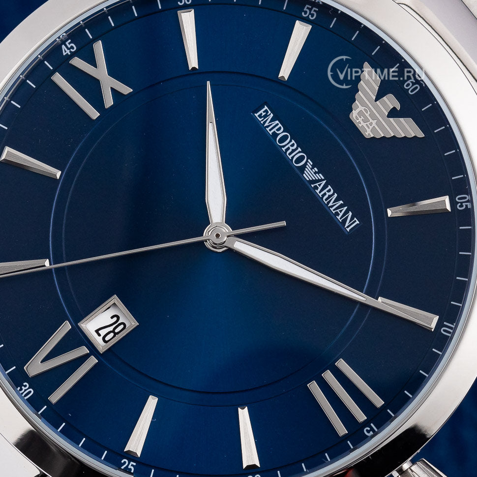 Emporio Armani Giovanni Quartz Blue Dial Silver Steel Strap Watch For Men - AR11227 Buy Now By Emporio Armani