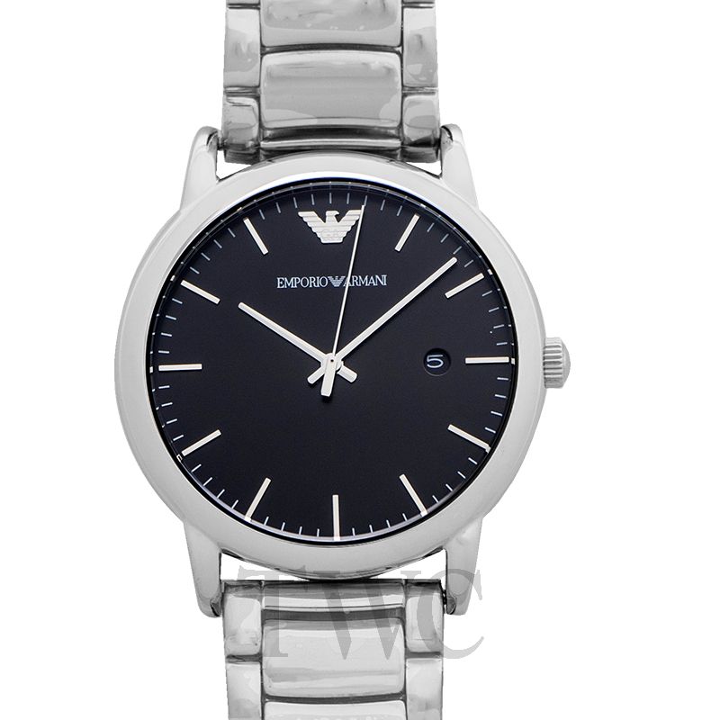 Emporio Armani Luigi Quartz Black Dial Silver Steel Strap Watch For Men - AR2499 Buy Now By Emporio Armani
