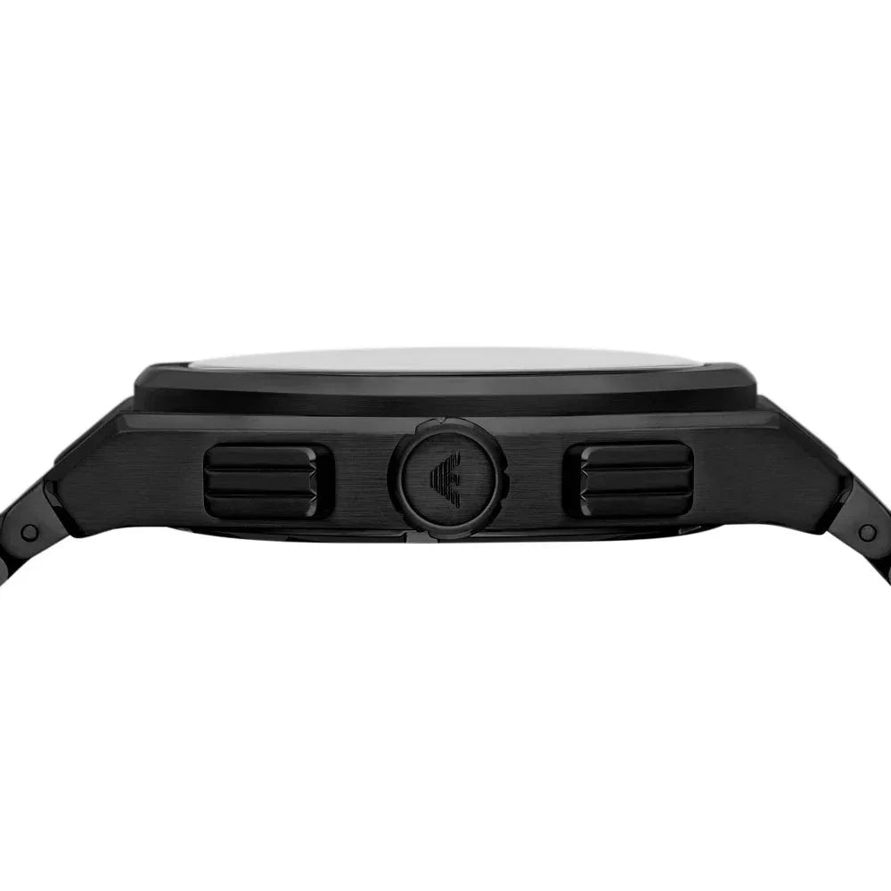 Emporio Armani Federico Chronograph Green Dial Black Steel Strap Watch For Men - AR11562 Buy Now By Emporio Armani