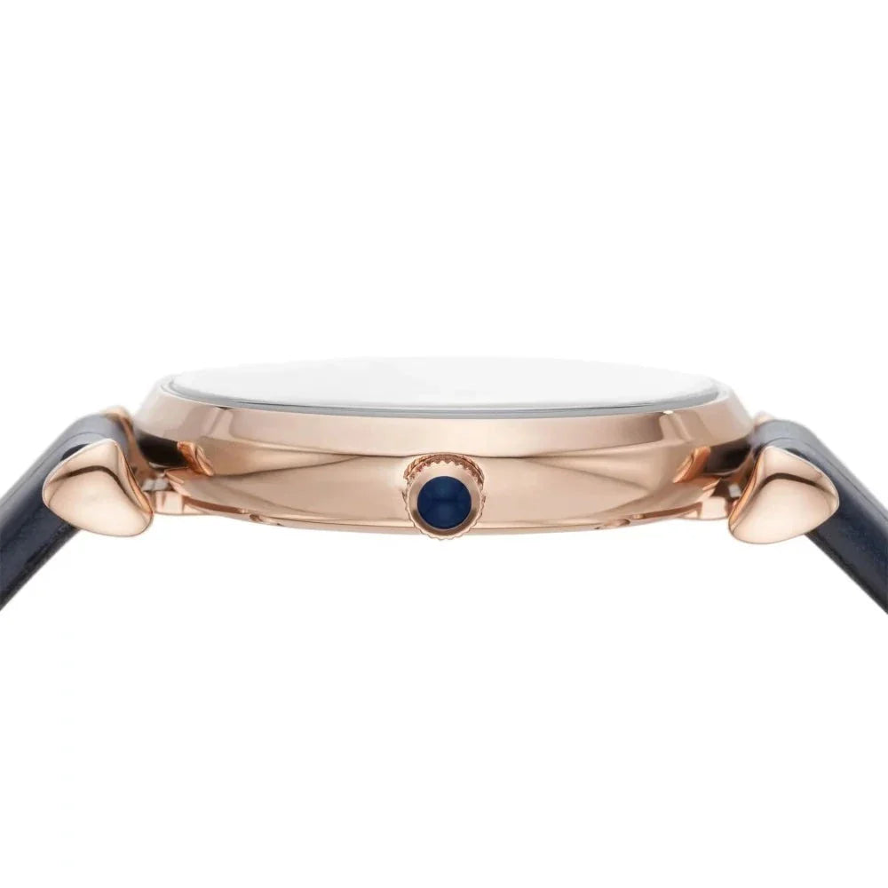 Emporio Armani Gianni T-Bar Quartz Blue Dial Blue Leather Strap Watch for Women - AR11424 Buy Now By Emporio Armani