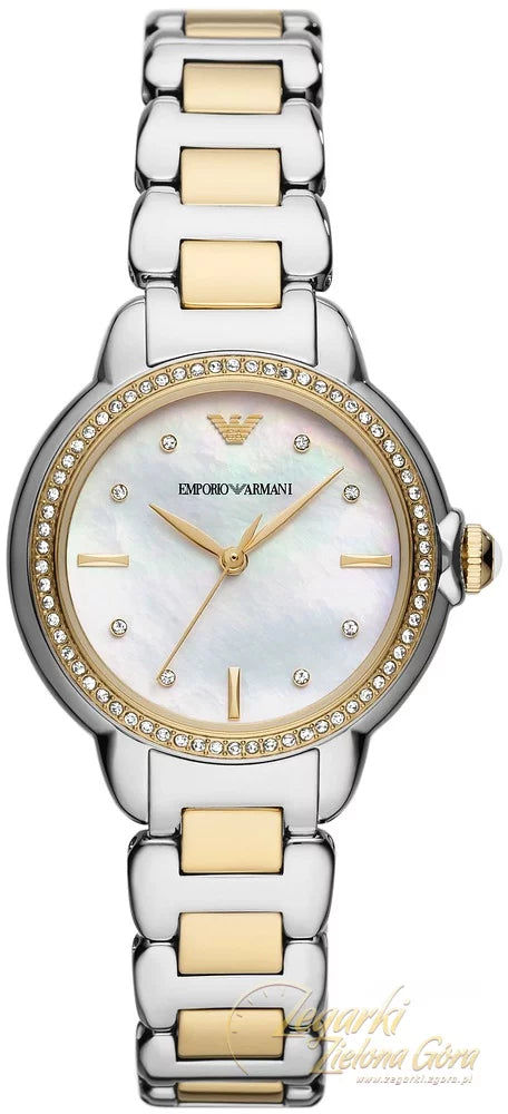 Emporio Armani Mia Quartz Mother of Pearl Dial Two Tone Steel Strap Watch For Women - AR11524 Buy Now By Emporio Armani