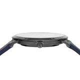 Emporio Armani Modern Slim Analog Silver Dial Blue Leather Strap Watch For Men - AR11214 Buy Now By Emporio Armani