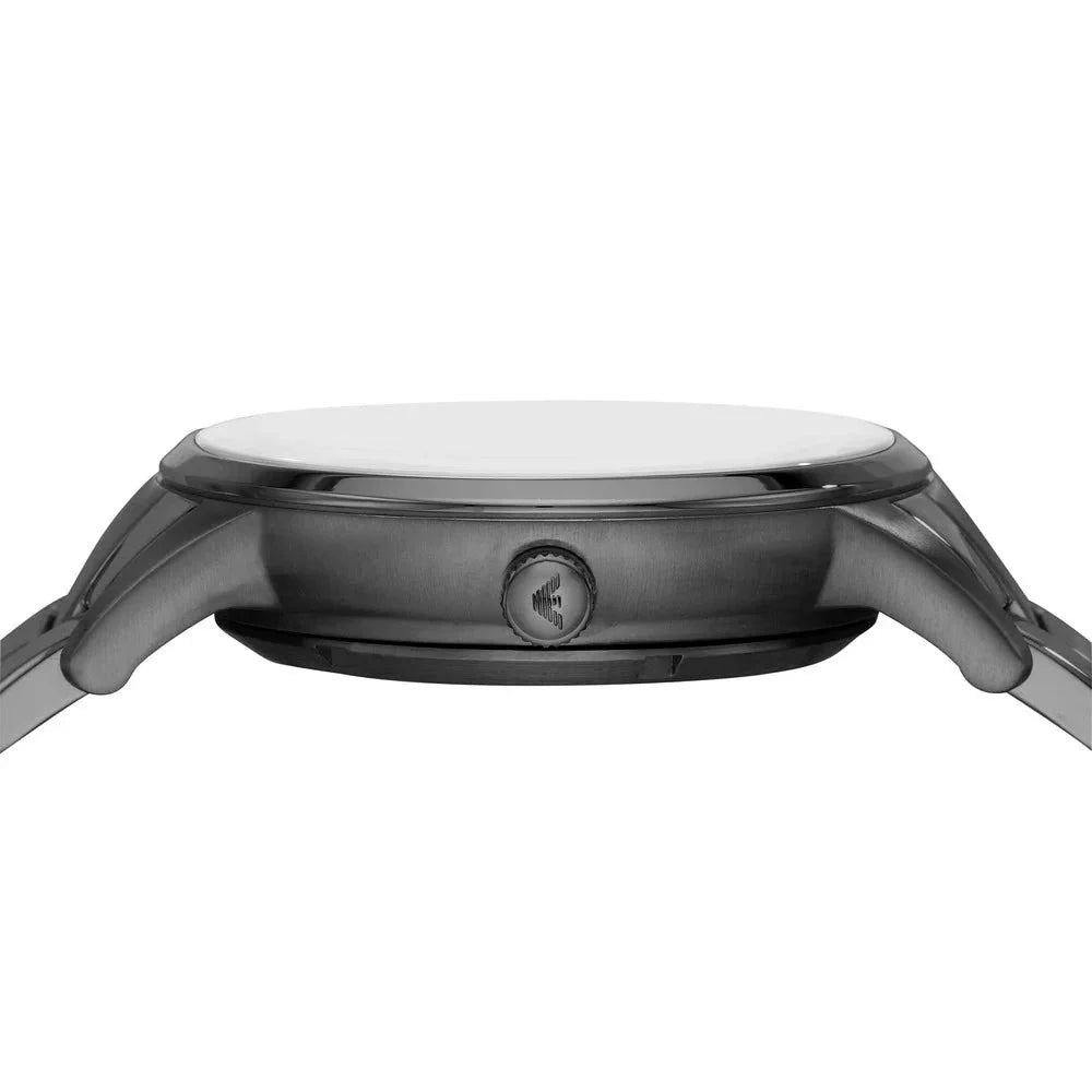 Emporio Armani Renato Automatic Blue Dial Grey Steel Strap Watch For Men - AR60056 Buy Now By Emporio Armani