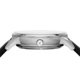 Emporio Armani Meccanico Skeleton Automatic Black Dial Black Leather Strap Watch for Men - AR60038 Buy Now By Emporio Armani