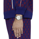 Gucci G Timeless Automatic Silver Dial Silver Steel Strap Watch for Men - YA126354 Buy Now By Gucci