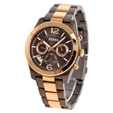 Fossil Perfect Boyfriend Multifunction Brown Dial Two Tone Steel Strap Watch for Women - ES4284 Buy Now By Fossil