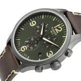 Tissot T Sport Chrono XL Green Dial Brown Leather Strap Watch For Men - T116.617.36.097.00 Buy Now By Tissot