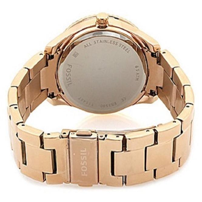 Fossil Stella Rose Gold Dial Rose Gold Steel Strap Watch for Women - ES3590 Buy Now By Fossil