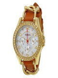 Fossil Riley Multifunction White Dial Orange Leather Strap Watch for Women - ES3723 Buy Now By Fossil