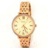 Fossil Jacqueline Rose Gold Dial Rose Gold Steel Strap Watch for Women - ES3632 Buy Now By Fossil
