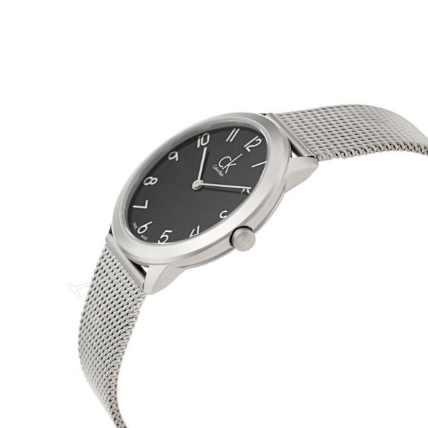 Calvin Klein Minimal Black Dial Silver Mesh Bracelet Watch for Women - K3M52151 Buy Now By Calvin Klein
