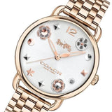 Coach Delancey White Dial Rose Gold Tone Stainless Steel Watch For Women - 14502811 Buy Now By Coach
