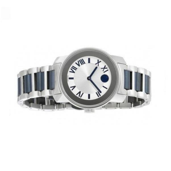 Movado Bold Silver Dial Two Tone Steel Strap Watch For Women - 3600354 Buy Now By Movado