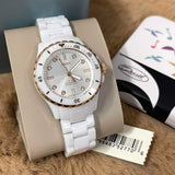 Fossil FB-01 Analog White Dial White Ceramic Strap Watch for Women - CE1107 Buy Now By Fossil